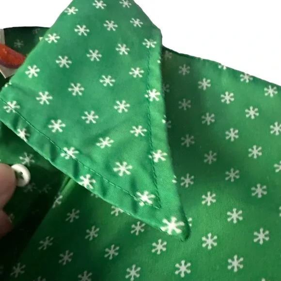 Vintage 1970’s Groovy Flower Print Button Down Top Green Size Small - Picture 6 of 11